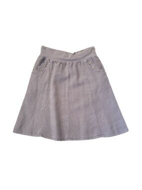 Made in Italy beige linen skirt